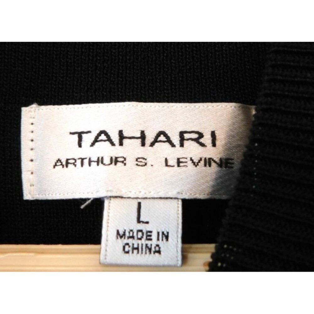 Tahari Women Size L Large Black Pullover Sleeveless Shirt Mock Neck - Picture 3 of 4